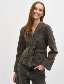 Liandra-M Denim Jakke - Brun