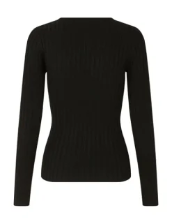 Trenna Strikbluse - Sort